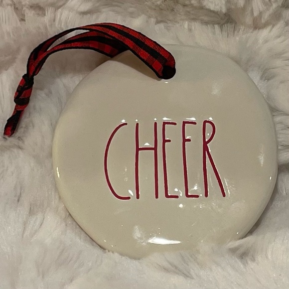 RAE DUNN by Magenta "FALALA, JINGLE, CHEER” Christmas Ornament Set of 3 - Picture 4 of 5